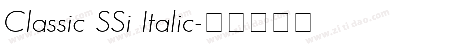 Classic SSi Italic字体转换